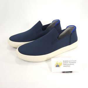 Rothys Casual Round Toe Slip On Sneaker Womens Size 8.5 Mens 7 Blue White